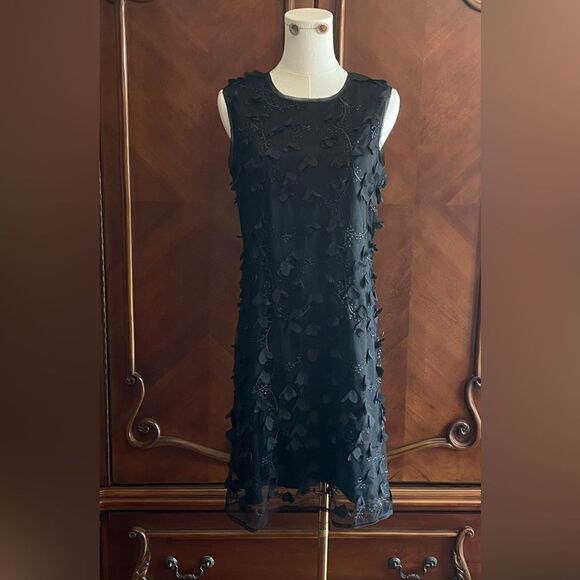 Max Studio Black Textured Midi Dress - Picture 1 of 9